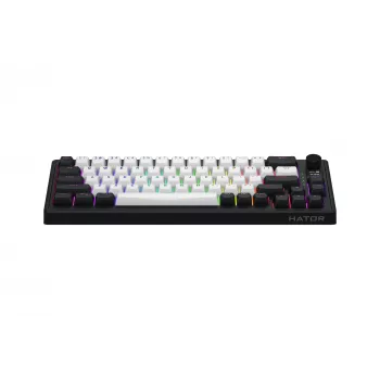 HATOR Skyfall 65 MAG ULTIMA 8K langaton pelinäppäimistö USB + RF langaton + Bluetooth QWERTY US English musta, valkoinen