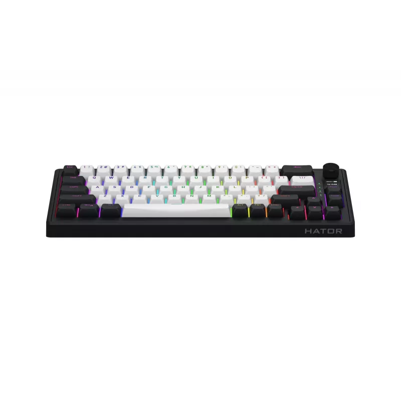 HATOR Skyfall 65 MAG ULTIMA 8K langaton pelinäppäimistö USB + RF langaton + Bluetooth QWERTY US English musta, valkoinen