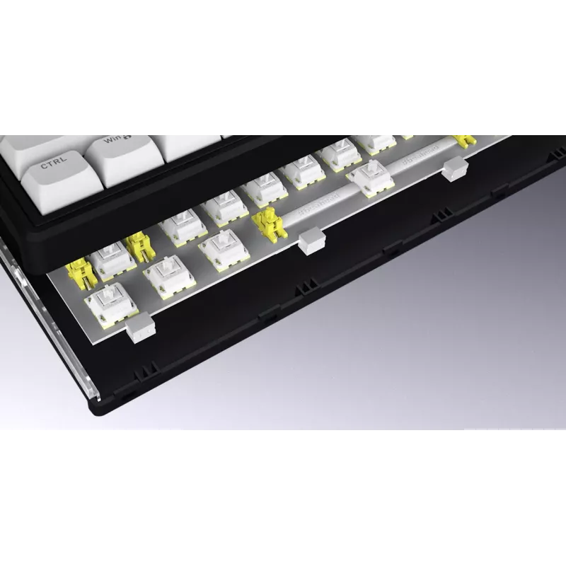HATOR Skyfall Wireless 100 pelinäppäimistö USB + RF langaton + Bluetooth QWERTY US English musta, valkoinen