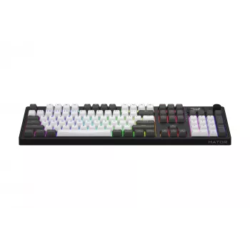 HATOR Skyfall Pro Wireless 100 pelinäppäimistö USB + RF langaton + Bluetooth QWERTY US English musta, harmaa