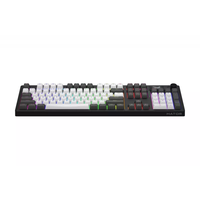 HATOR Skyfall Pro Wireless 100 pelinäppäimistö USB + RF langaton + Bluetooth QWERTY US English musta, harmaa