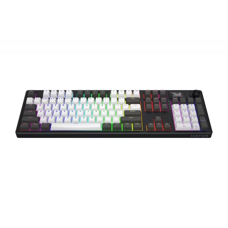 HATOR Skyfall Pro Wireless 100 pelinäppäimistö USB + RF langaton + Bluetooth QWERTY US English musta, harmaa