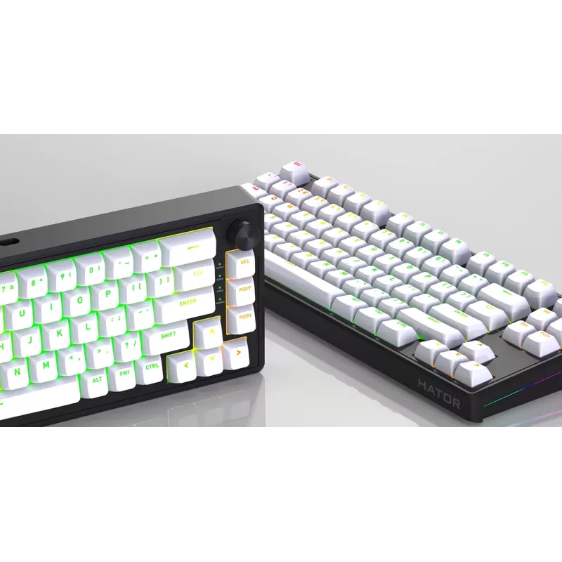 HATOR Skyfall 80 MAG ULTRA 8K pelinäppäimistö USB QWERTY US-English musta, valkoinen