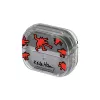 Samsung Keith Haring Slickback -kotelo Galaxy Buds3 Pro -kuulokkeille, punainen, läpinäkyvä