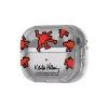 Samsung Keith Haring Slickback -kotelo Galaxy Buds3 Pro -kuulokkeille, punainen, läpinäkyvä
