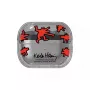 Samsung Keith Haring Slickback -kotelo Galaxy Buds3 Pro -kuulokkeille, punainen, läpinäkyvä