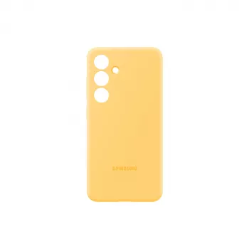 Samsung Galaxy S24 keltainen silikonikotelo monokromaattinen istuvuus
