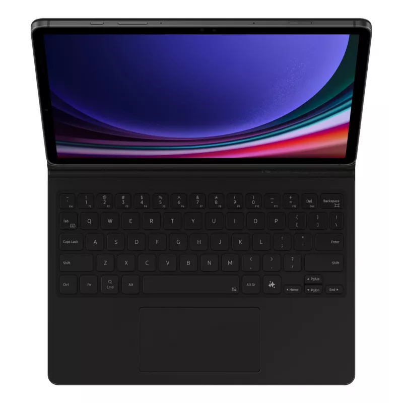 Näppäimistö Samsung EF-DX725 QWERTY englanti kosketuslevy musta