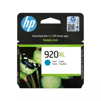 HP 920XL High Yield syaani alkuperäinen mustekasetti, syaani, 1 kpl, 700 sivua