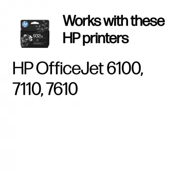 HP 932XL suuri kapasiteetti musta alkuperäinen mustekasetti, musta, 1 kpl, 1000 sivua