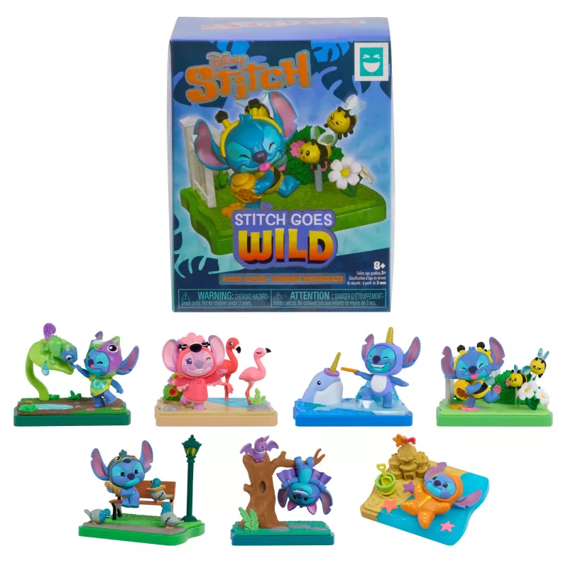 Just Play Happy Haul Stitch Goes Wild keräilyfiguurit sokkolaatikot