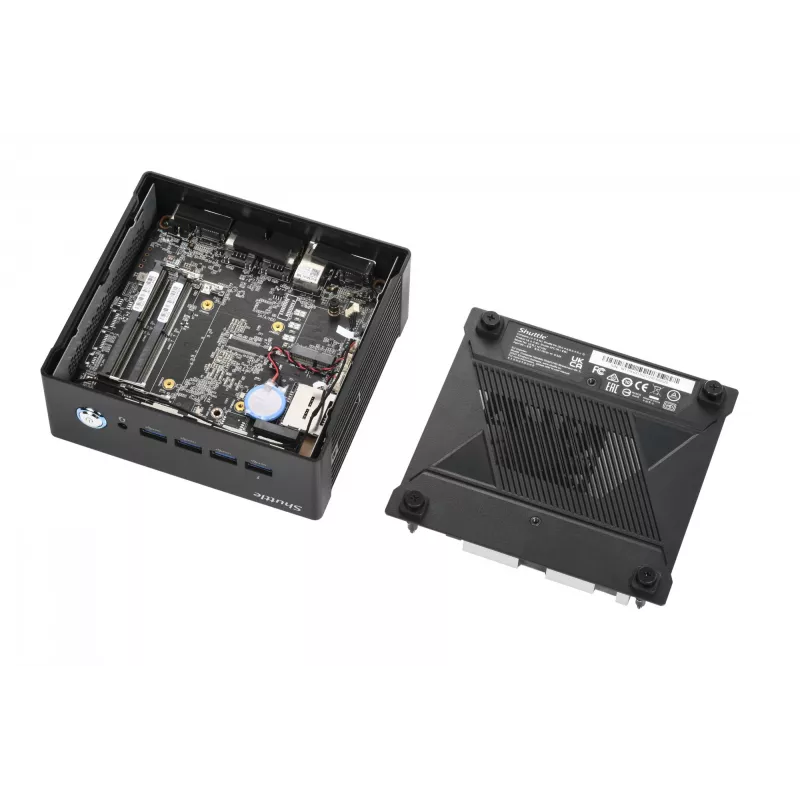 Shuttle Nano PC NT10H9, Intel Core Ultra 9 185H, Intel Arc -grafiikka, 2xHDMI, 2xUSB 4.0 (DP), 2x2,5 Gbit LAN, sis. VESA 24/7 jatkuva käyttö