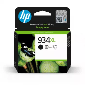 HP 934XL High Yield musta alkuperäinen mustekasetti, musta, 1 kpl, 1000 sivua