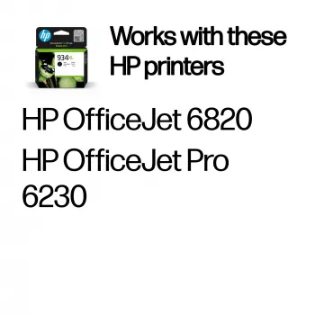 HP 934XL High Yield musta alkuperäinen mustekasetti, musta, 1 kpl, 1000 sivua