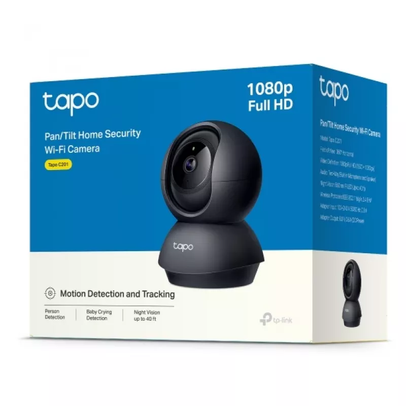 TP-Link TAPO C201 IP-valvontakamera sisäkäyttöön 1920 x 1080 pikseliä pöytä-/seinäasennus