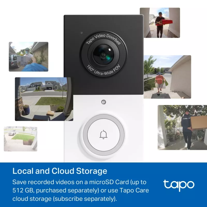 Videopuhelin-ovipuhelin TP-Link Tapo D210 3 MP musta valkoinen