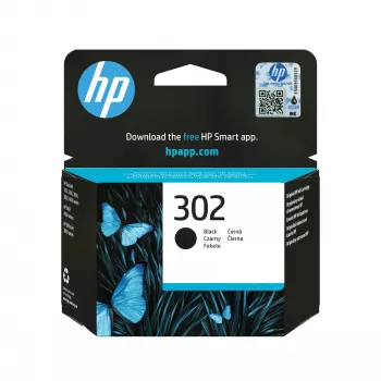 HP 302 musta alkuperäinen mustepatruuna, musta, 1 kpl, 170 sivua
