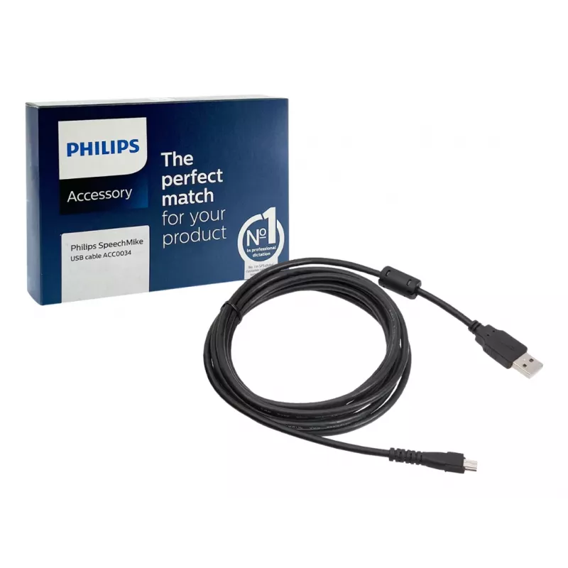 Philips 1 X SpeechMike III USB-kaapeli 2,4 m USB A musta