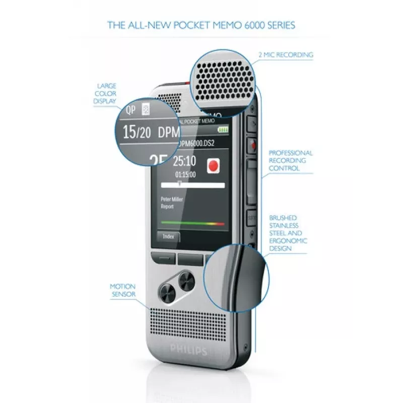 Philips DPM6000 flash-kortti musta, hopea