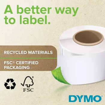 DYMO Authentic LabelWriter Durable Labels | 59 mm x 190 mm | valkoinen poly | 170 suurta itseliimautuvaa tarraa | suurteho | LabelWriter-tarratulostimille