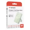 Verbatim Charge 'n' Go magneettinen langaton varavirtalähde jalustalla – 10000 mAh vihreä