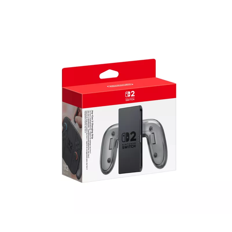 Nintendo Joy-Con 2 latauskahva, Nintendo Switch 2, ohjainkahva, musta, läpinäkyvä, muovi, Nintendo, Joy-Con 2