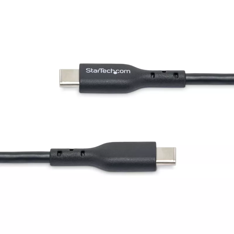 StarTech.com 1 m (3,3 ft) USB-C-latauskaapeli, 2 kpl:n pakkaus, USB-C-kaapeli, USB 2.0 Type-C kannettavan latauskaapeli, 60 W 3 A Power Delivery, TPE-päällyste, USB-C-tiedonsiirtokaapeli, M/M