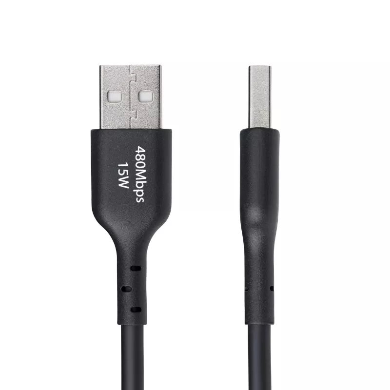 StarTech.com 3m USB-A - USB-C-latauskaapeli, lataus & synkronointi, 3A, USB 2.0, TPE-päällyste – musta USB-latauskaapeli