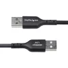 StarTech.com 3m USB-A - USB-C-latauskaapeli, lataus & synkronointi, 3A, USB 2.0, TPE-päällyste – musta USB-latauskaapeli
