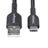 StarTech.com 3m USB-A - USB-C-latauskaapeli, lataus & synkronointi, 3A, USB 2.0, TPE-päällyste – musta USB-latauskaapeli