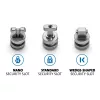 Kensington ClickSafe Universal Slots Security Anchors Kit, ankkuri, ruostumaton teräs, 3 kpl, 31 g, 115 mm, 85 mm