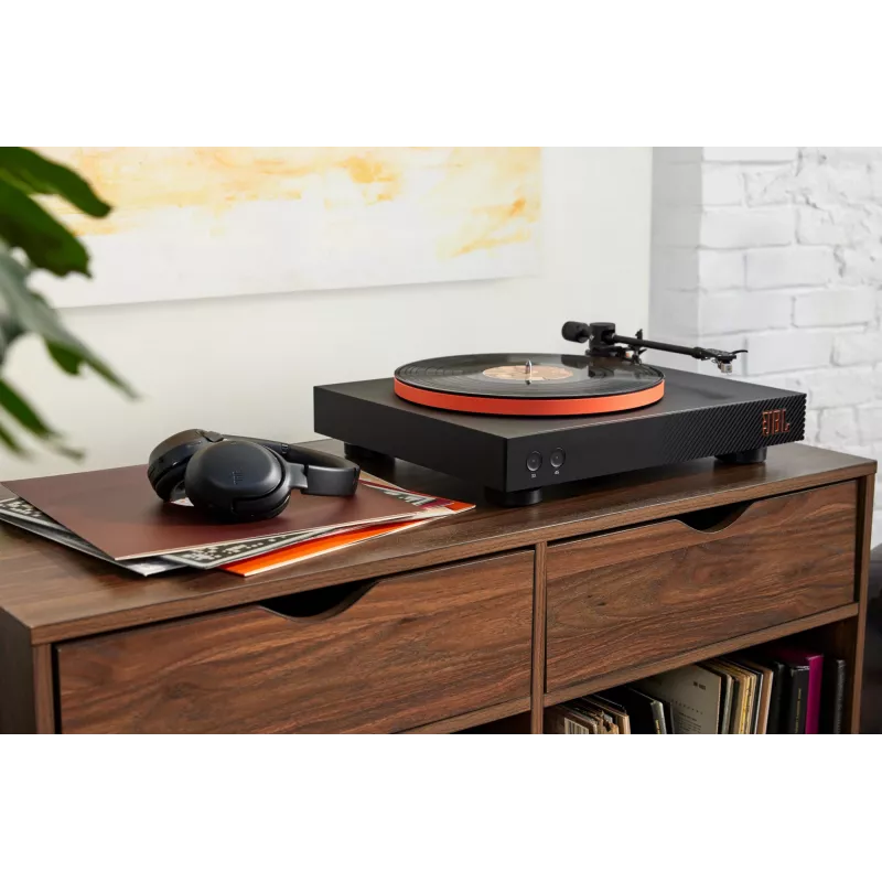 JBL Spinner BT hihnavetoinen levysoitin musta, oranssi
