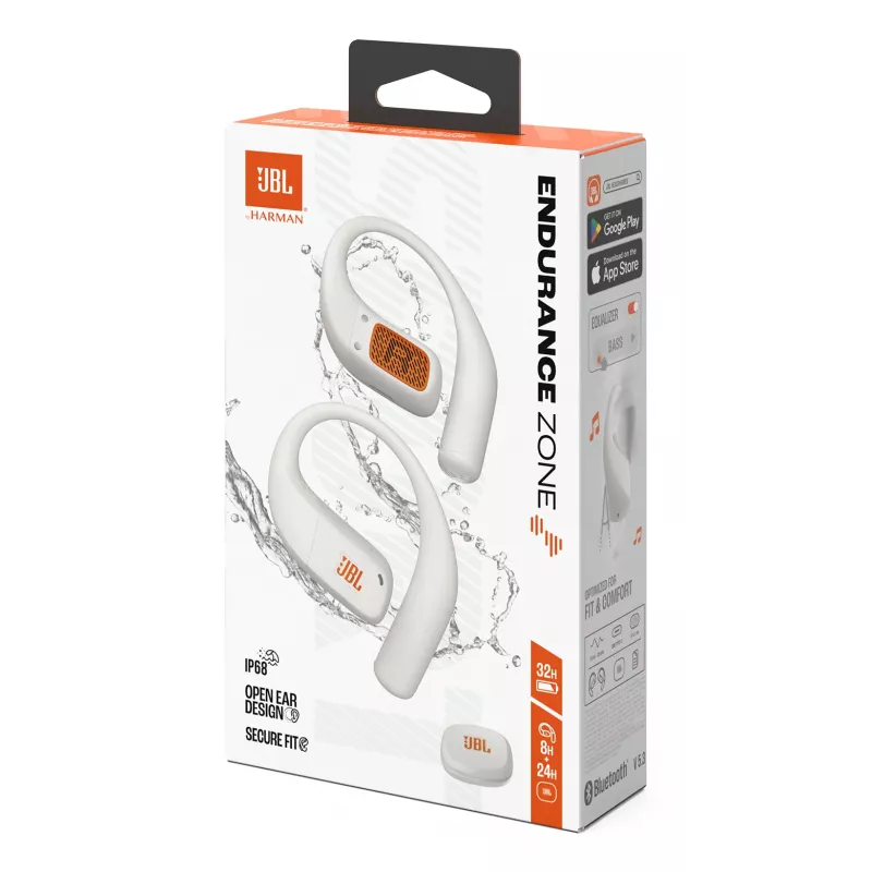 JBL Endurance Zone kuulokemikrofoni langaton open-ear-urheilu Bluetooth valkoinen