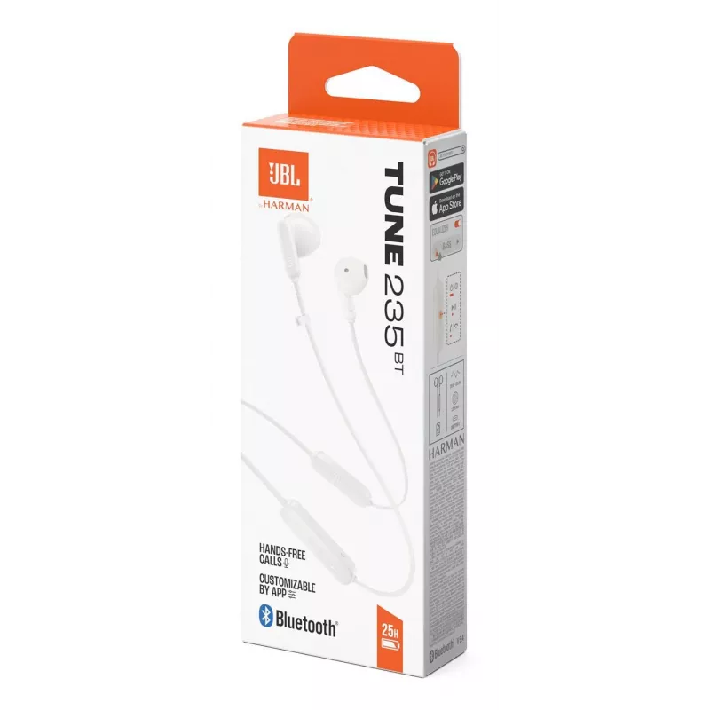 JBL Tune 235BT kuulokemikrofoni langaton in-ear puhelut/musiikki Bluetooth valkoinen