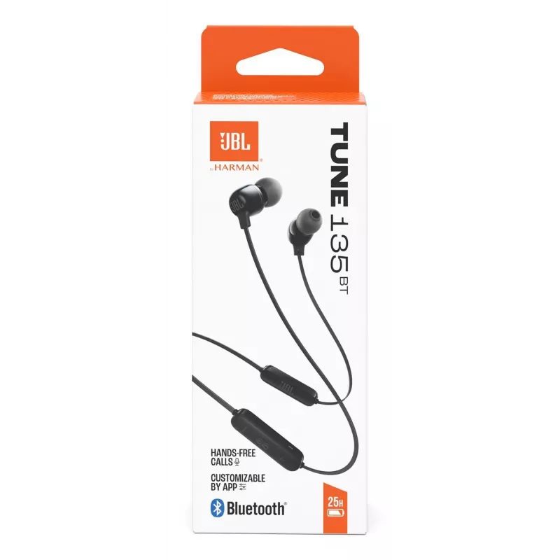 JBL Tune 135BT kuulokemikrofoni langaton in-ear puhelut/musiikki Bluetooth musta