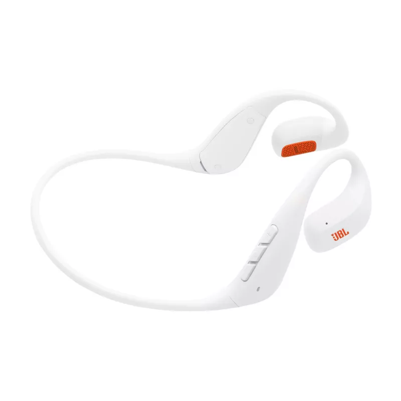 Kuulokemikrofoni JBL Endurance Pace langaton open-ear urheilu Bluetooth USB Type-C valkoinen, 20–20000 Hz, 120 g