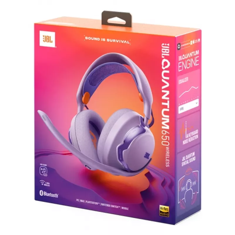 JBL Quantum 650 kuulokkeet langaton panta pelaaminen USB Type-C Bluetooth violetti