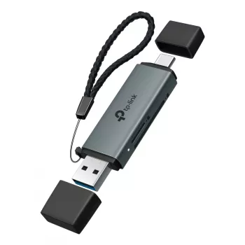 Kortinlukija TP‑LINK UA430D USB 3.1 — MicroSD/SD-tuki, 200 Mbit/s, musta, 75×22,9×9,3 mm