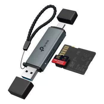 Kortinlukija TP‑LINK UA430D USB 3.1 — MicroSD/SD-tuki, 200 Mbit/s, musta, 75×22,9×9,3 mm