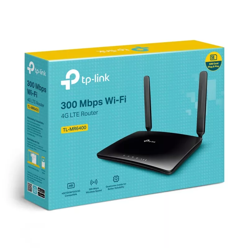 TP-Link TL-MR6400 WLAN-reititin Fast Ethernet yksikaista (2,4 GHz) 4G musta