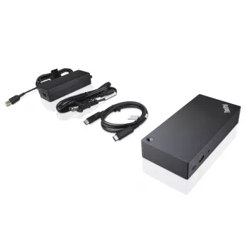 Lenovo 40A90090IT kannettavan telakointiasema/porttireplikaattori johdollinen USB 3.2 Gen 1 (3.1 Gen 1) Type-C musta