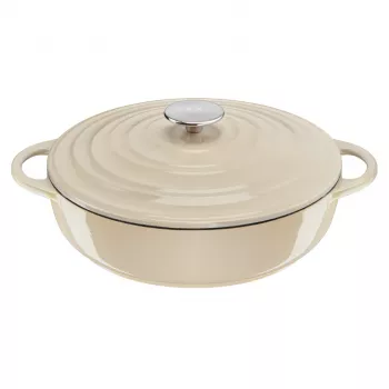 Tefal valurautainen tarjoilupannu LOV E25972, pyöreä 3,8 L, 28 cm, beige
