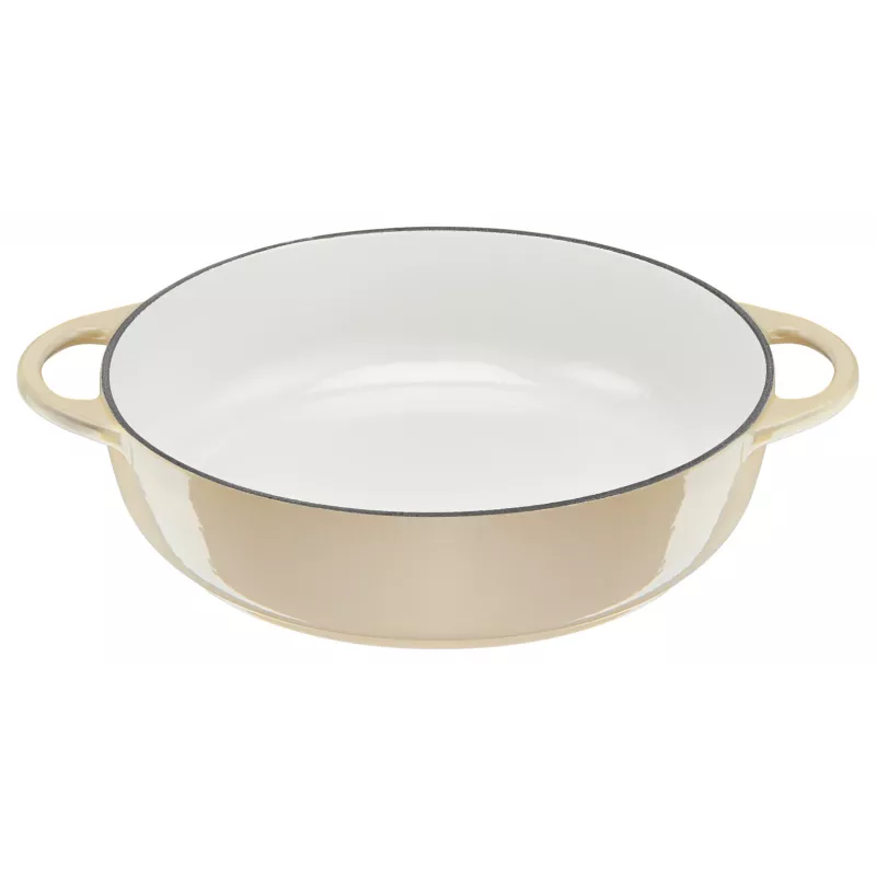 Tefal valurautainen tarjoilupannu LOV E25972, pyöreä 3,8 L, 28 cm, beige
