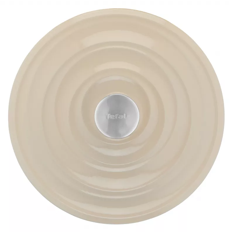 Tefal valurautainen tarjoilupannu LOV E25972, pyöreä 3,8 L, 28 cm, beige
