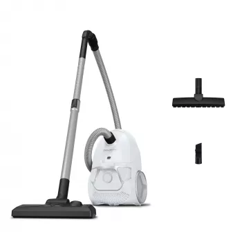 Pussiton pölynimuri ROWENTA Compact Power RO3957EA — 900 W, kuivaimurointi, 3 l yhdistelmäpölysäiliö, hygieniasuodatin, valkoinen