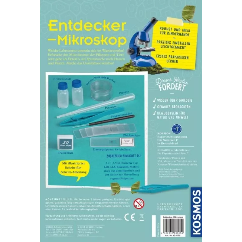 Kosmos 63605, mikroskooppi, biologia, 8 vuotta, sininen