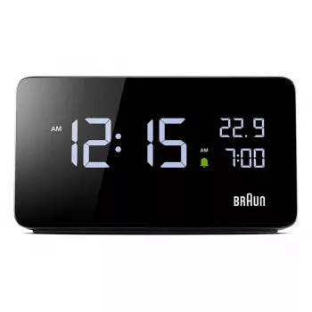 Braun BC20BEU seinä-/pöytäkello digitaalikello suorakaiteen muotoinen musta