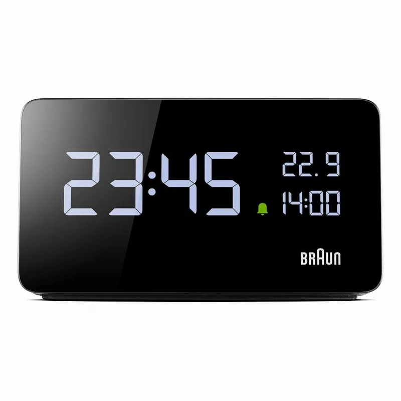 Braun BC20BEU seinä-/pöytäkello digitaalikello suorakaiteen muotoinen musta