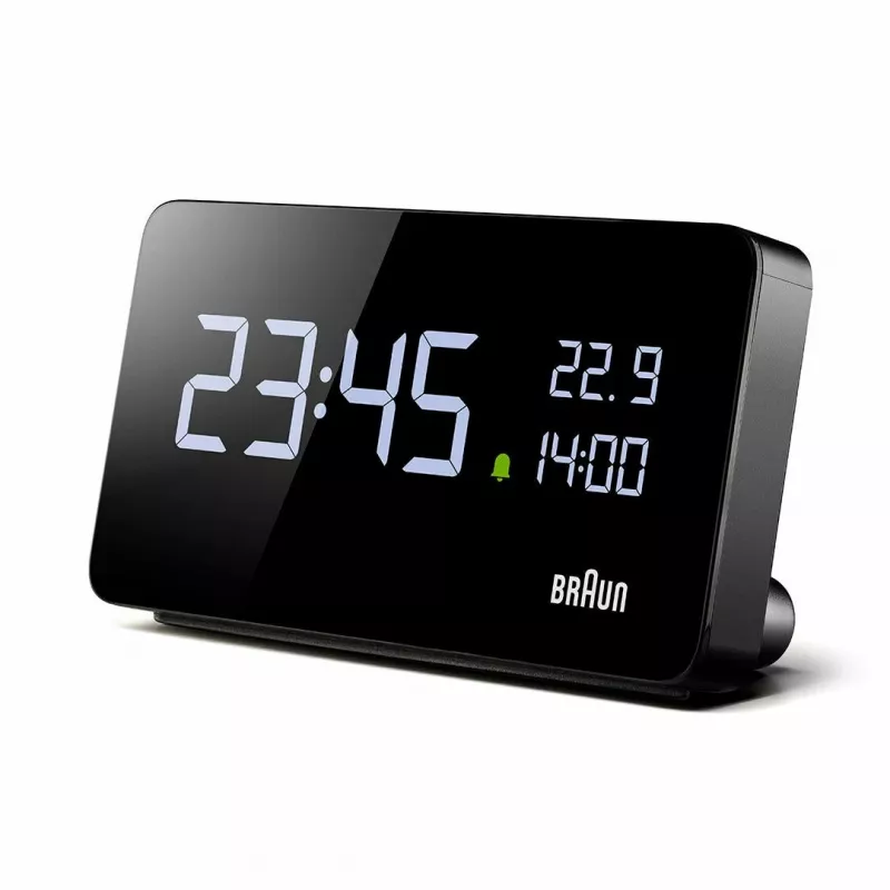 Braun BC20BEU seinä-/pöytäkello digitaalikello suorakaiteen muotoinen musta