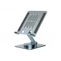 Multimedia-tablettiteline CONCEPTRONIC THANA09G — taitettava kääntöteline, 360° kääntyvä jalusta, korkeussäädettävä, harmaa, 150×110×40 mm